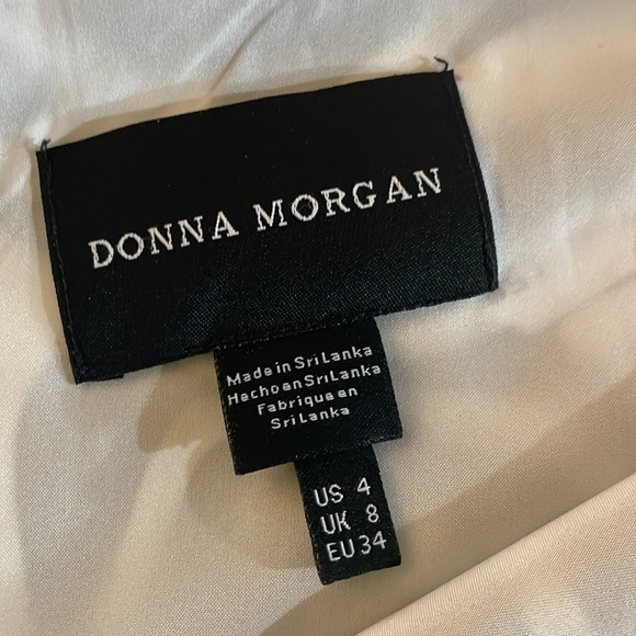 Donna Morgan Printed One Shoulder Tie Waist Dress with Draped Skirt Size 4 - Picture 14 of 16